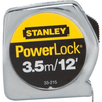 Flexómetro powerlock 1/2X12 pies 3.5 Mts 33-215MX Stanley