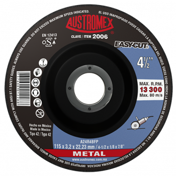 Disco para corte de metal 4-1/2 Pulg 2006 Austromex