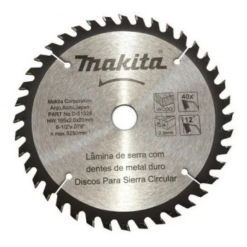 Disco de sierra para madera 6-1/2"  D51328 Makita