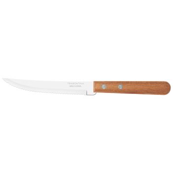 Cuchillo de acero inoxidable mango madera liso 2212-5 Tramontina