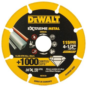 Disco Diamantado Extreme Metal de 4 1/2 " DW8545 DeWalt