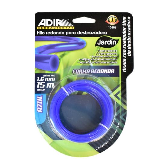 Hilo Para Desbrozadora 1.6 mm 15m 10686 Adir    