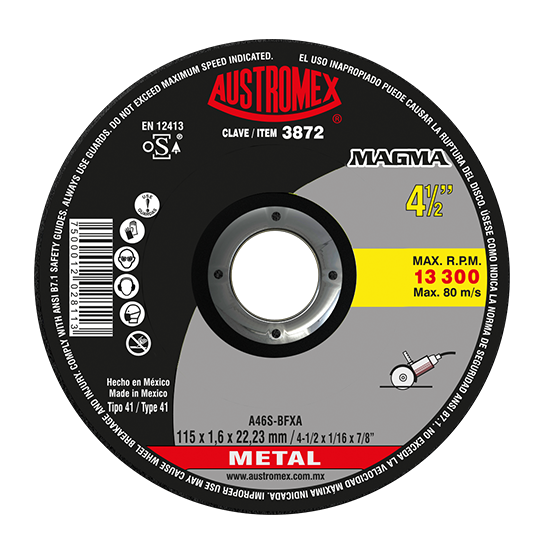 Disco para corte de metal 3872 Austromex