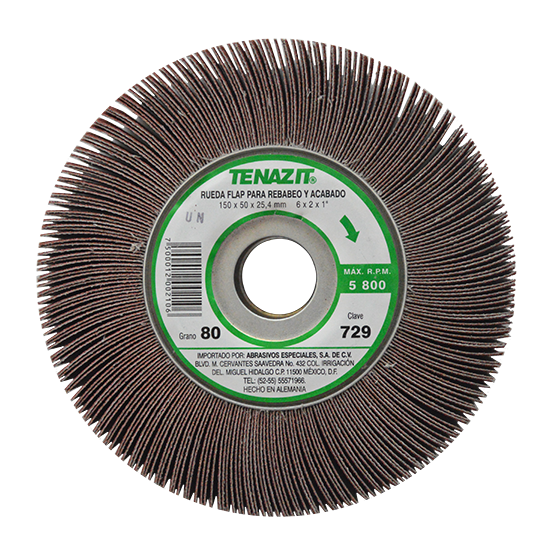 Rueda flap Tenazit Premium grano 80 6X2X11 729 Austromex