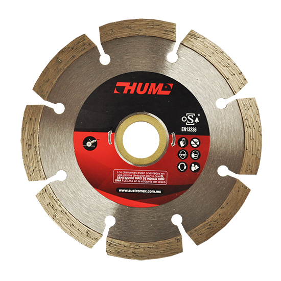 Disco de diamante segmentado HUM 4 Pulg 2552 Austromex