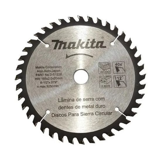 Disco de sierra para madera 6-1/2" D51328 Makita