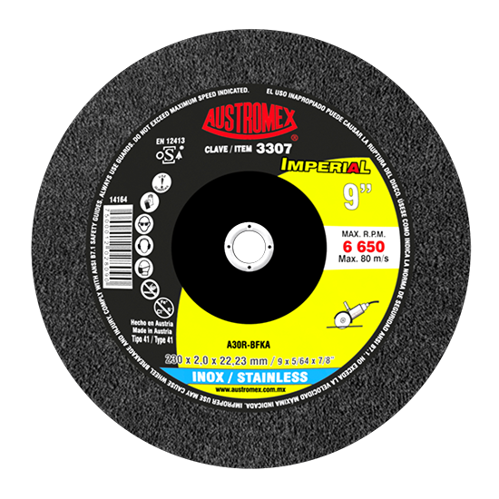 Disco para corte de metal 2 mm 9 Pulg 3307 Austromex