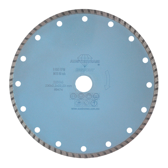 Disco de diamante turbo Easy-cut 9 Pulg 2504 Austromex