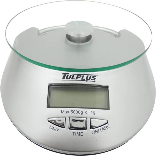 Bascula Digital con Charola de Vidrio 5Kg -1609 Adir