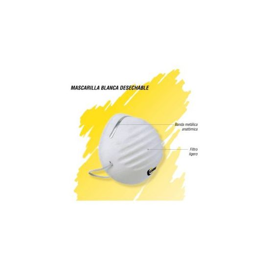 Mascarilla económica blanca 50 Pz Cabel