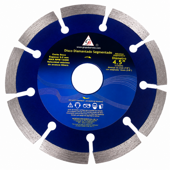 Disco Diamantado Rin Segmentado 4 1/2" DSGB-4.5 GB