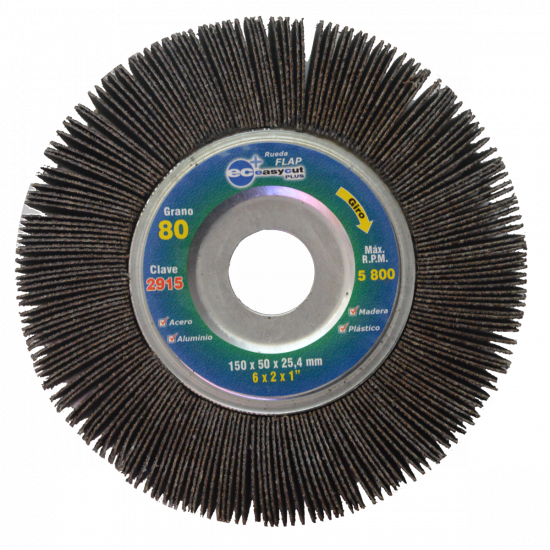 Rueda Flap 6" X 2" X 1" G80 2915 Austromex
