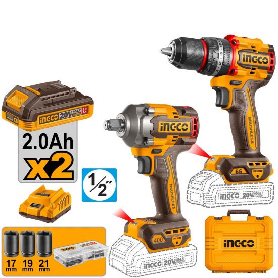 Combo Rotomartillo + Llave de impacto 20V UCKLI20275 Ingco