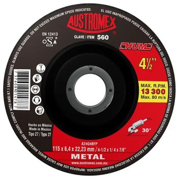 Disco Desbaste De Metal 4-1/2” 560 Austromex 