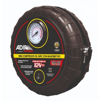 Mini Compresor de Aire con Manómetro 12601 Adir