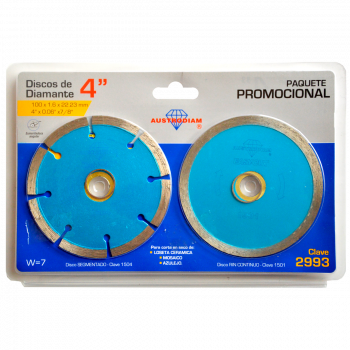 Juego Discos de Diamante 4” 2993 Austromex