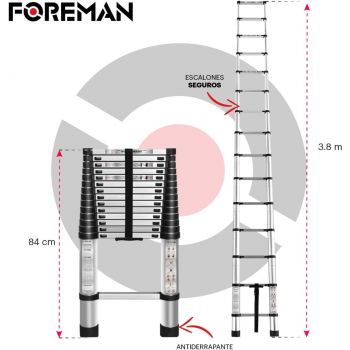 Escalera Telescópica 3.8M FO-ET Foreman