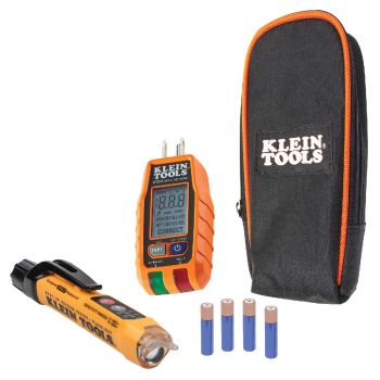 Kit de prueba eléctrica NCVT de Rango dual y probador de receptáculo GFCI Klein Tools