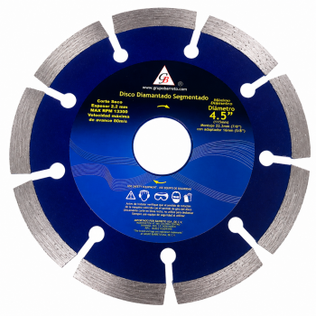 Disco Diamantado Rin Segmentado 4 1/2" DSGB-4.5 GB