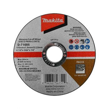 Disco corte acero Inox 4-1/2” D-71685 Makita